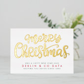 ホワイトプレミアムのメリークリスマス |金ゴールド業 箔シーズンカード (立ち正面)