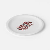 ホワイトプレミアムのBBQステイン ペーパープレート (アングル)