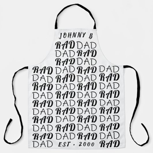 ホワイトプレミアム素晴らしいパパ父の日ファンキーおもしろい エプロン (正面)