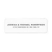 ホワイトプレーンエレガントトレンディーファミリー ラベル (正面)