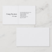 ホワイトプレーンシンプルスタイルモダン名刺 名刺 (正面/裏面)