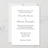 ホワイトプレーンシンプル磁気結婚式招待状 マグネット招待状 (正面)