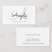 ホワイトプレーン連絡プロカード/オリジナルモノグラム コーリングカード (正面/裏面)