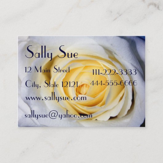 ホワイトプロファイルカード 名刺 (正面)