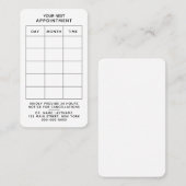 ホワイトプロフェッショナルビジネスのリマインダモダンー 予約カード (正面/裏面)