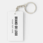 ホワイトプロフェッショナルビジネス会社ロゴホワイト キーホルダー (裏面)