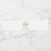 ホワイトプロフェッショナルブランド会社のビジネスロゴ ペットボトルラベル (シングルラベル)