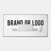 ホワイトプロフェッショナル会社ビジネスロゴ&文字 デスクマット (キーボード&マウス)