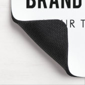 ホワイトプロフェッショナル会社ビジネスロゴ&文字 マウスパッド (コーナー)