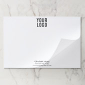 ホワイトプロモミニマルンプションビジネスロゴ ペーパーパッド (折り畳み)