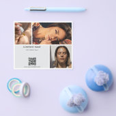 ホワイトプロモーション美しいサロン写真QRコード チラシ (シングル)