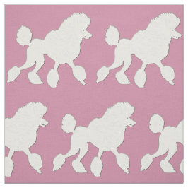 ホワイトプードルアート ファブリック