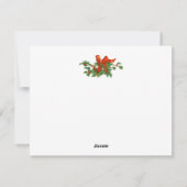 ホワイトプードルクリスマスヴィンテージスタイルカード シーズンカード (裏面)