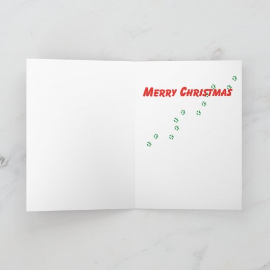 ホワイトプードルスノーフレークスクリスマスホリデーカード シーズンカード (内部)