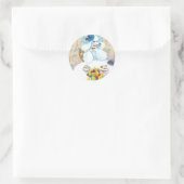 ホワイトプードルティーパーティー ラウンドシール (バッグ)