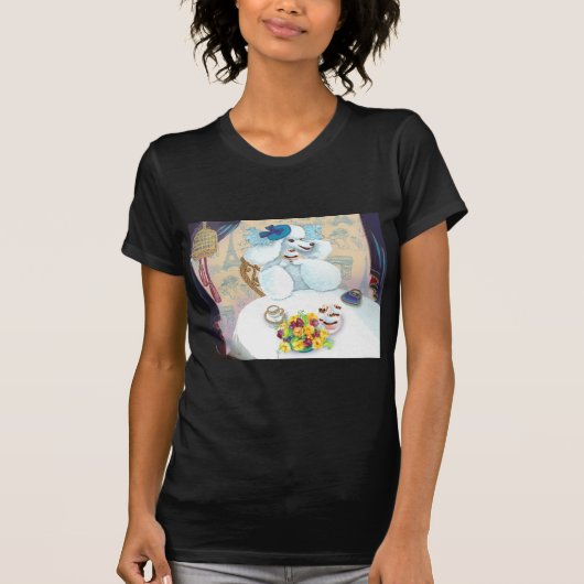 ホワイトプードルティーパーティー Tシャツ (正面)