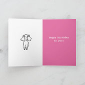 ホワイトプードルハッピーバースデー カード (内部)