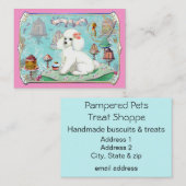 ホワイトプードルパーティートリーツ&カップケーキ 名刺 (正面/裏面)