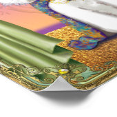 ホワイトプードルファーイーストプリンセスポスタープリント ポスター (角)