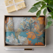 ホワイトプードルフランスのポートレートデコページ 薄葉紙 (ギフト)