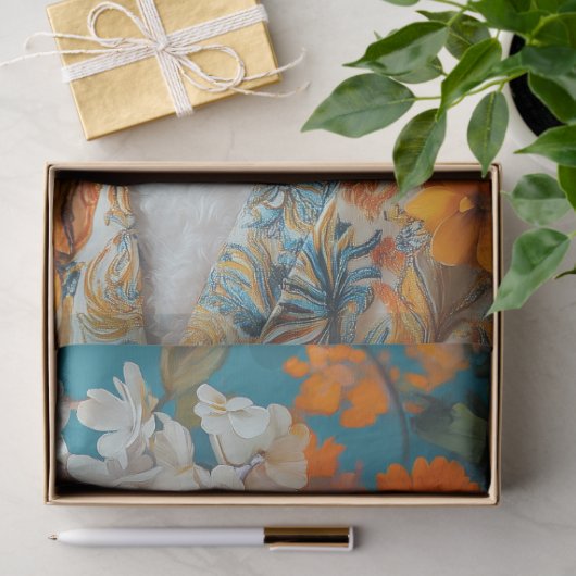 ホワイトプードルフランスのポートレートデコページ 薄葉紙 (ギフト)