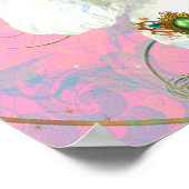 ホワイトプードルプリンセスハミングバードポスタープリント ポスター (角)