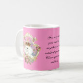 ホワイトプードルプリンセスンピンクローズ コーヒーマグカップ (正面左)
