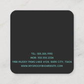 ホワイトプードルペットグルーミング スクエア名刺 (裏面)