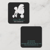 ホワイトプードルペットグルーミング スクエア名刺 (正面/裏面)