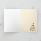 ホワイトプードルマリーアントワネットフランスのファッション カード (内部)