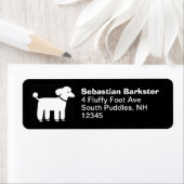 ホワイトプードル差出人住所ラベル ラベル (インサイチュ)