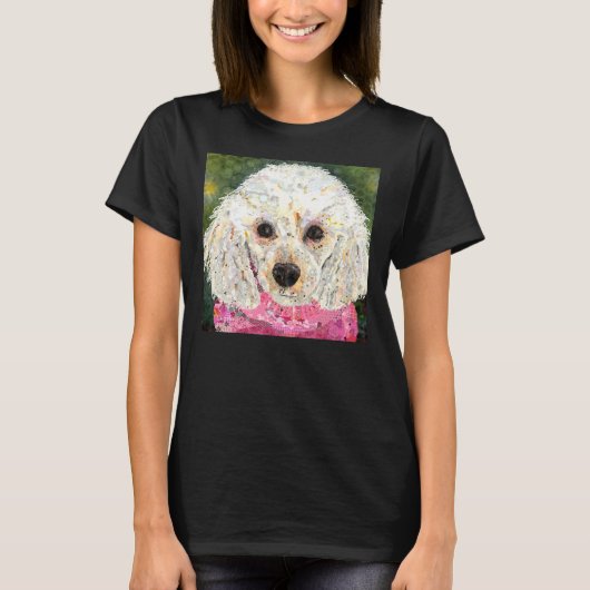 ホワイトプードル Tシャツ (正面)