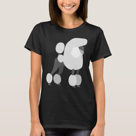 ホワイトプードル Tシャツ (正面)