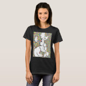 ホワイトプードル   T- Tシャツ (正面フル)