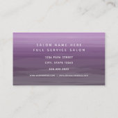 ホワイトヘアツールサロン美容師パープグラデーションル 名刺 (裏面)