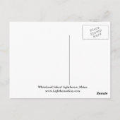 ホワイトヘッドアイランドライトハウスメインポストカード ポストカード (裏面)