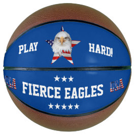 ホワイトヘッドイーグル、アメリカ国旗、スター バスケットボール