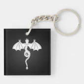 ホワイトヘビ竜 キーホルダー (裏面)