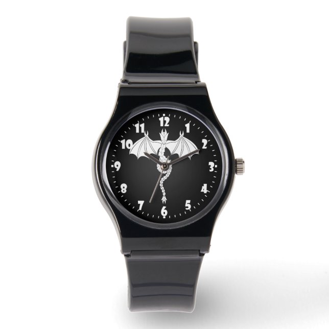 ホワイトヘビ竜 腕時計 (正面)