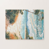 ホワイトヘブンビーチクイーンズランドオーストラリアトラベルアート ジグソーパズル (横)