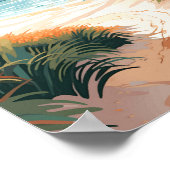 ホワイトヘブンビーチクイーンズランドオーストラリアトラベルアート ポスター (角)