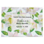 ホワイトヘレボアブライダルシャワーサンキューオファービットバッグ ラージペーパーバッグ (裏面)