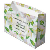 ホワイトヘレボアブライダルシャワーサンキューオファービットバッグ ラージペーパーバッグ (裏面アングル)