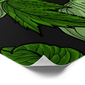 ホワイトヘレボレス葉ズ ポスター (角)