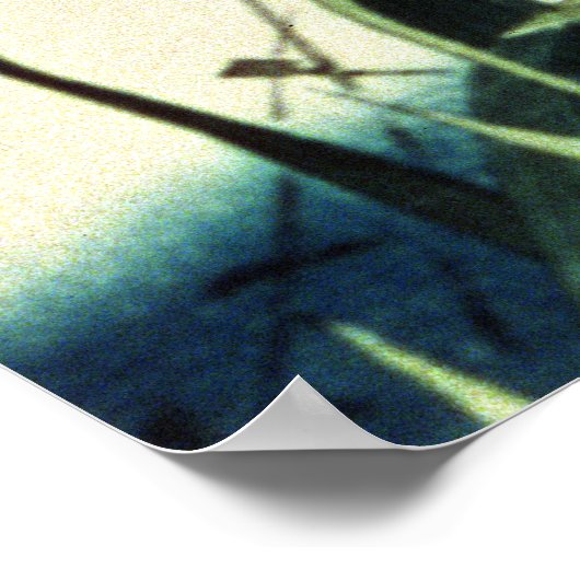 ホワイトヘロンとアイリス ポスター (角)