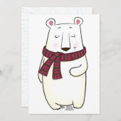 ホワイトベアのホリデーカード シーズンカード (正面/裏面)