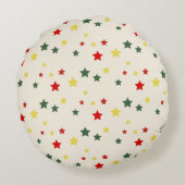 ホワイトベアツリーレタリングイニシャルメリークリスマス ラウンドクッション (裏面)