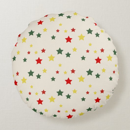 ホワイトベアツリーレタリングイニシャルメリークリスマス ラウンドクッション (裏面)