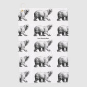 ホワイトベアラインスケッチ ゴルフタオル (正面)