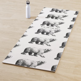 ホワイトベアラインスケッチ ヨガマット